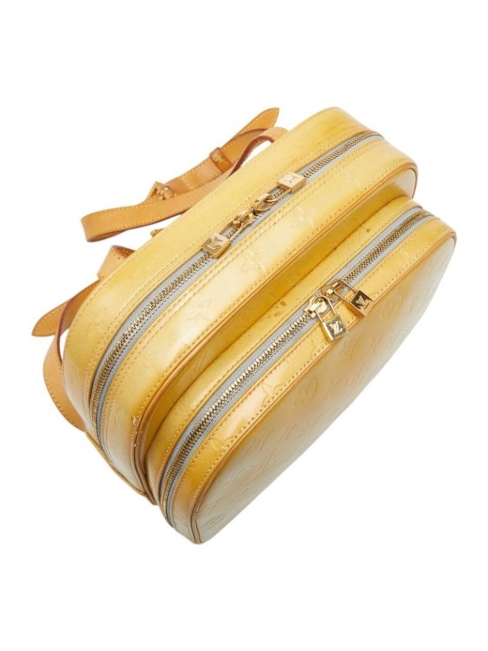 Louis Vuitton Monogram Vernis Backpack Gray Yellow Patent Leather - Picture 8 of 10